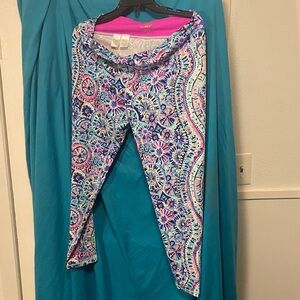 Lilly Pulitzer Luxletic Pink and Blue Leggings